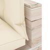vidaXL 5-tlg. Garten-Lounge-Set aus Paletten mit Kissen Kiefernholz