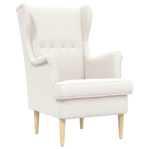 vidaXL Sessel Creme Boucl&eacute;