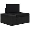 vidaXL 10-tlg. Garten-Lounge-Set mit Kissen Schwarz Poly Rattan