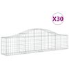 vidaXL Gabionen mit Hochbogen 30 Stk. 200x30x40/60 cm Verzinktes Eisen