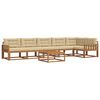 vidaXL Outdoor-Sofagarnitur mit Kissen 7 pcs Natur und Beige