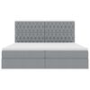 vidaXL Bett mit Stauraum und LED Hellgrau 200 x 200 cm Polyester
