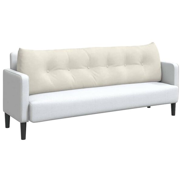 vidaXL R&uuml;cken Kissen Creme 180 x 24 x 50 cm Samt