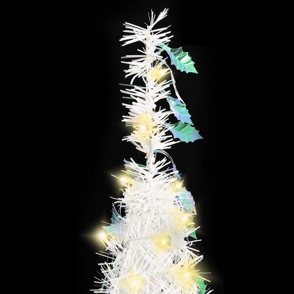 vidaXL Pop-Up-Weihnachtsbaum K&uuml;nstlich 200 LEDs Wei&szlig; 210 cm