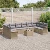 vidaXL Gartensofa-set mit Speicher 11 pcs Schwarz Poly-Rattan