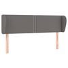 vidaXL Kopfteil mit Ohren Grau 147x23x78/88 cm Kunstleder