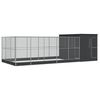 vidaXL Voliere mit Erweiterung Silbern 704x303x216 cm Stahl
