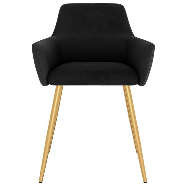 vidaXL Esszimmerst&uuml;hle 6 Stk. Schwarz Samt