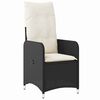 vidaXL Garten Essgruppe mit Kissen 5 pcs Schwarz Poly Rattan