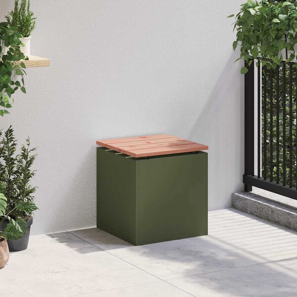 vidaXL Gartenbank Olive Gr&uuml;n 40 x 40 x 43 cm
