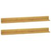 vidaXL Wandregale 2 Stk. 110x10x10 cm Massivholz Teak