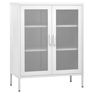 vidaXL Lagerschrank Wei&szlig; 80x35x101,5 cm Stahl
