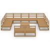 vidaXL 12-tlg. Garten-Lounge-Set Massivholz Kiefer