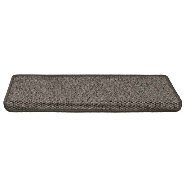 vidaXL Treppenmatten Selbstklebend Sisal 15Stk. 65x21x4cm Grau & Beige