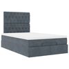 vidaXL Ottoman-Bett mit Matratzen & LEDs Dunkelgrau 120x200 cm Samt