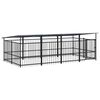 vidaXL Outdoor-Hundezwinger mit Dach Stahl 7,51 m&sup2;