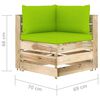 vidaXL 6-tlg. Garten-Lounge-Set mit Kissen Gr&uuml;n Impr&auml;gniertes Holz