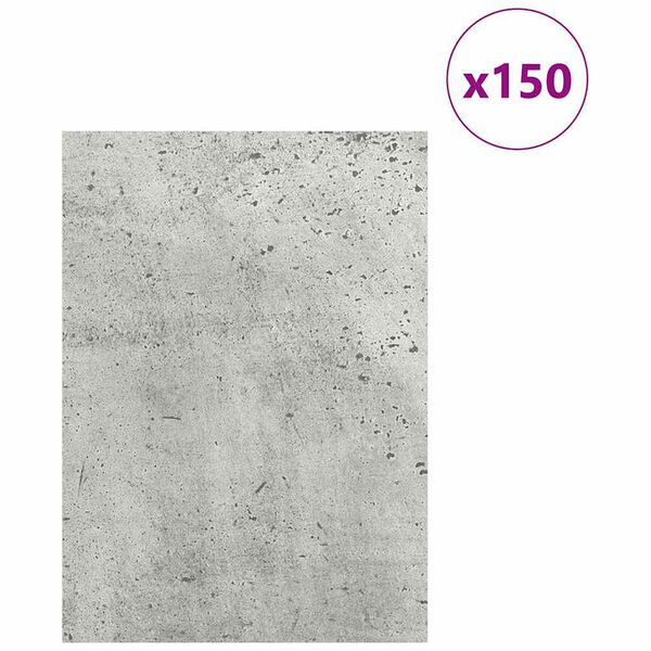 vidaXL Dekoplatten 150 pcs Beton Grau 15 x 21 x 0,27 cm Holzwerkstoff