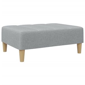 vidaXL Fu&szlig;hocker Hellgrau 77x55x31 cm Stoff
