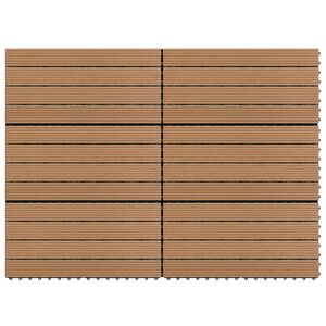 vidaXL Terrassenfliesen 6 Stk. WPC 60x30 cm 1,08 m² Braun