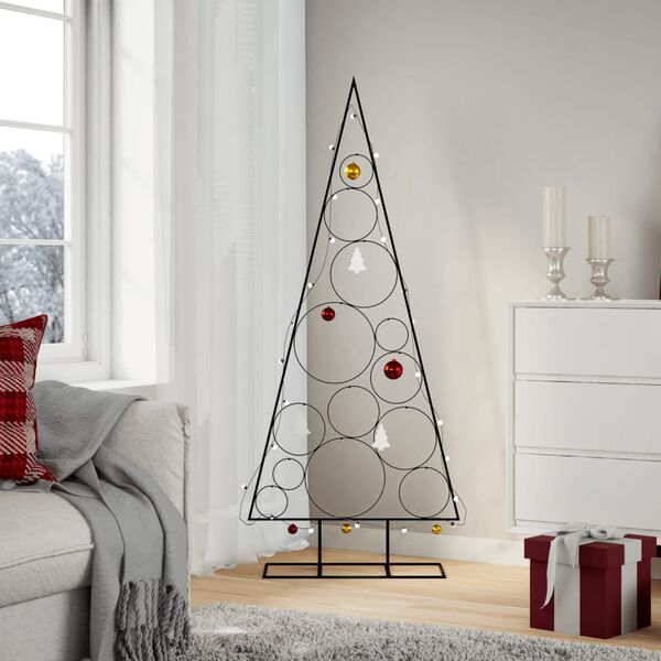 vidaXL Metall-Weihnachtsbaum f&uuml;r Dekorationen Schwarz 150 cm
