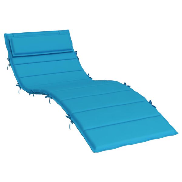 vidaXL Sonnen-Lounger Kissen Hellblau 180 x 60 x 4 cm Oxford-Stoff