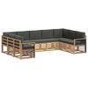 vidaXL Ecksofa Set 9 pcs Wei&szlig; und Anthrazit 304 x 187,5 x 73 cm