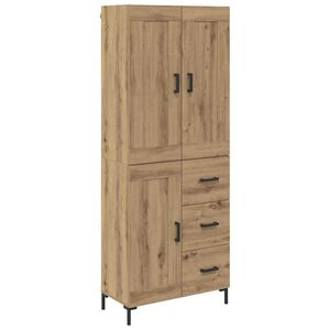vidaXL Highboard mit Schubladen 2 pcs Artisan-Eiche Holzwerkstoff