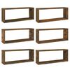 vidaXL W&uuml;rfelregale 6 Stk. R&auml;uchereiche 60x15x23 cm Holzwerkstoff