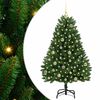 vidaXL K&uuml;nstlicher klappbarer Weihnachtsbaum Gr&uuml;n 150 cm PVC und Stahl