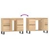 vidaXL Badschrank Sonoma-Eiche 80x33x60 cm Holzwerkstoff