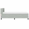 vidaXL Boxspringbett mit Matratze Hellgrau 200 x 80 cm Samt
