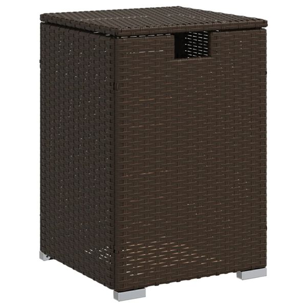 vidaXL Propan-Tank-Verstecktisch Braun 40x40x60 cm Poly Rattan