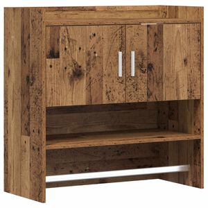 vidaXL Wandregal Wandhalterung Altholz 80 x 36 x 80 cm Holzwerkstoff