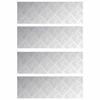 vidaXL Treppe Tritt Rechtwinklig 4 pcs Silber 75 x 25 cm Aluminium
