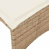 vidaXL 4-tlg. Garten-Sofagarnitur mit Kissen Beige Poly Rattan