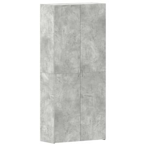 vidaXL Schuhschrank 80 x 35,5 x 180 cm Holzwerkstoff Betongrau
