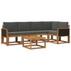 vidaXL Outdoor-Sofagarnitur mit Kissen 6 pcs Natur und Anthrazit