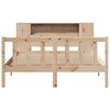 vidaXL Massivholzbett mit Regal ohne Matratze 120x200 cm Kiefer
