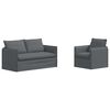 vidaXL Sofa Set 2 pcs Dunkelgrau 156 x 82 x 85 cm Stoff
