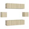 vidaXL 6-tlg. TV-Schrank-Set Sonoma-Eiche Holzwerkstoff