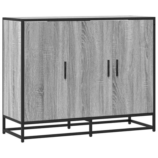 vidaXL Sideboard Grau Sonoma 94x35x76 cm Holzwerkstoff