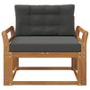 vidaXL Outdoor Mittelsofa Massivholz Akazie Natur