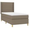 vidaXL Boxspringbett mit Matratze & LED Taupe 80x200 cm Stoff
