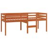 vidaXL Hochbett Wachsbraun 75x190 cm Massivholz Kiefer