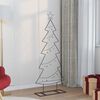 vidaXL Metall Weihnachtsbaum mit St&auml;nder Schwarz 150 cm Stahl