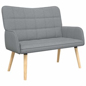 vidaXL Zweisitzer Sofa Hellgrau 115 x 61 x 87 cm Stoff