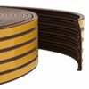 vidaXL Selbstklebende Fensterdichtung Braun 15 x 8 mm 12 m