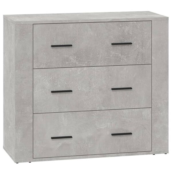 vidaXL Sideboard Betongrau 80x33x70 cm Holzwerkstoff