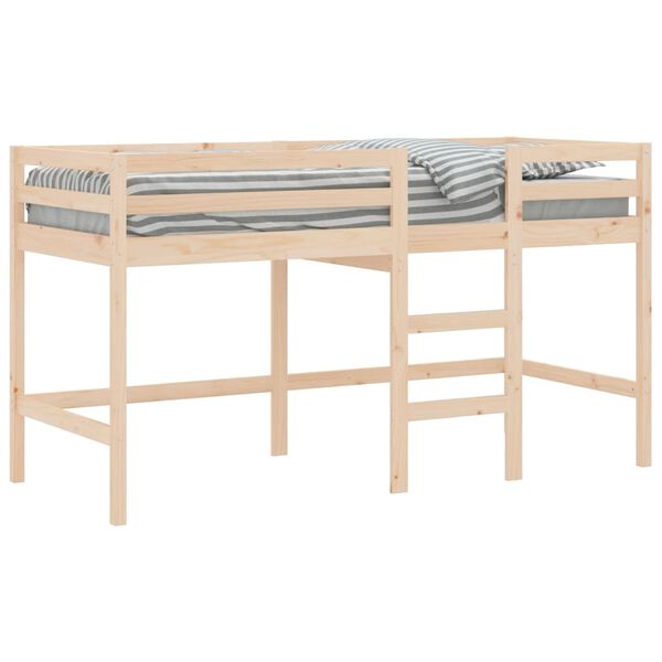 vidaXL Kinderhochbett mit Leiter 90x190 cm Massivholz Kiefer